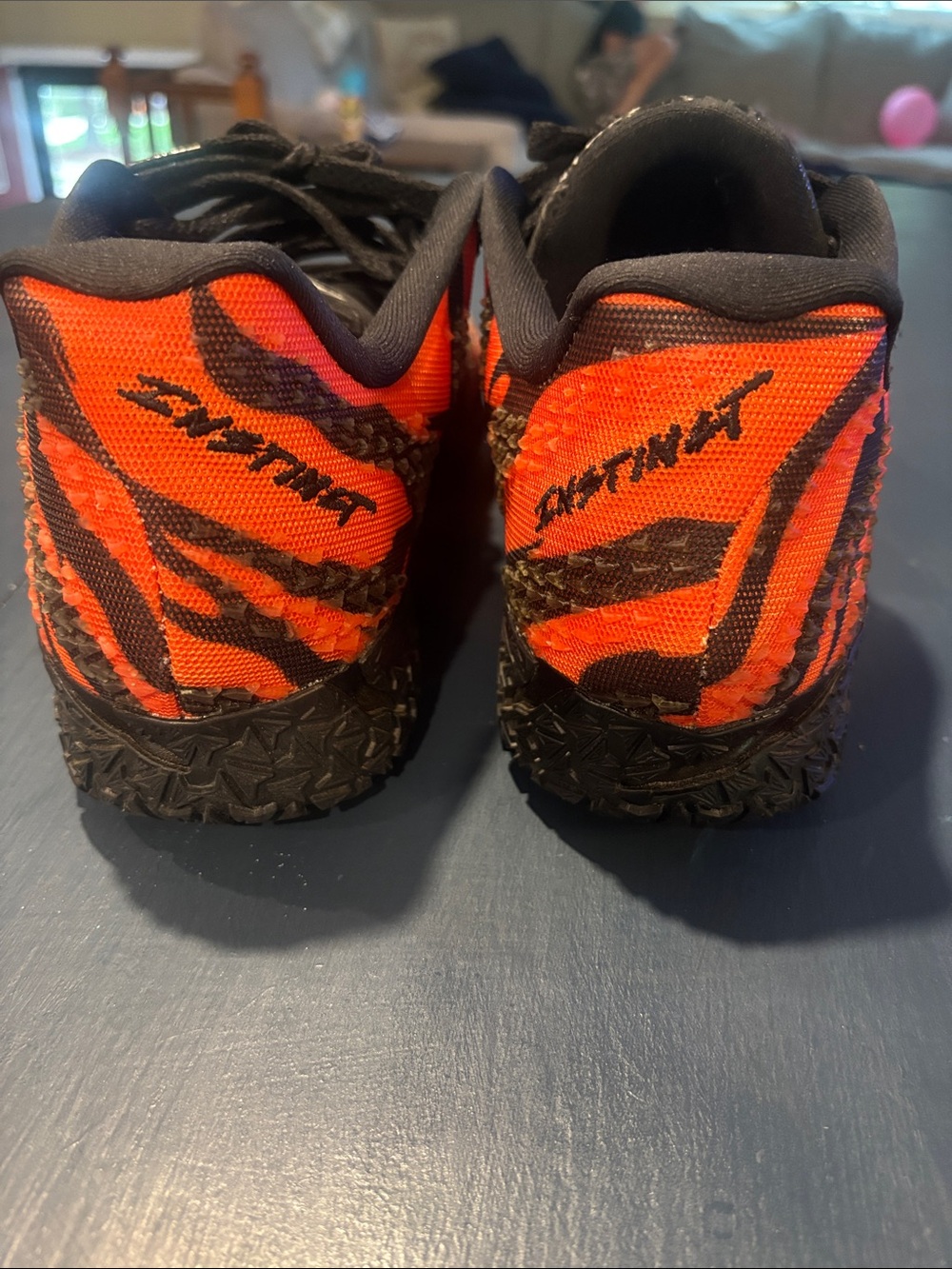 Nike JA 3 Orange & Black Tiger-Stripe Sneakers - Picture 4 of 8